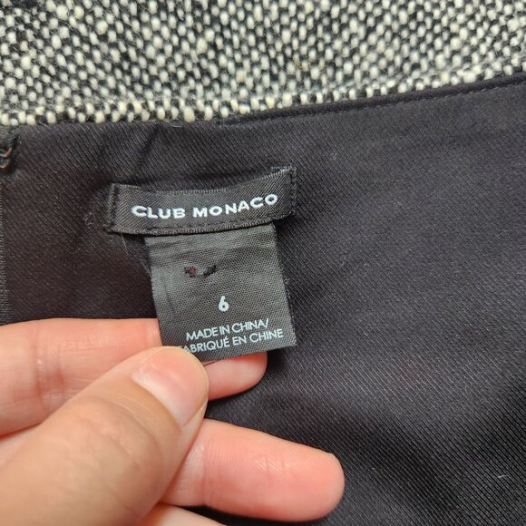 Club Monaco Wool Blend Grey Pencil Skirt Career Professional Women's 6 - Picture 5 of 6